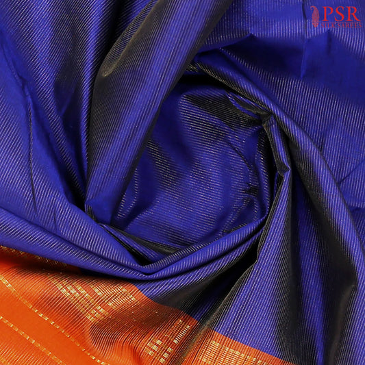 Navy Blue Cotton Silk Saree