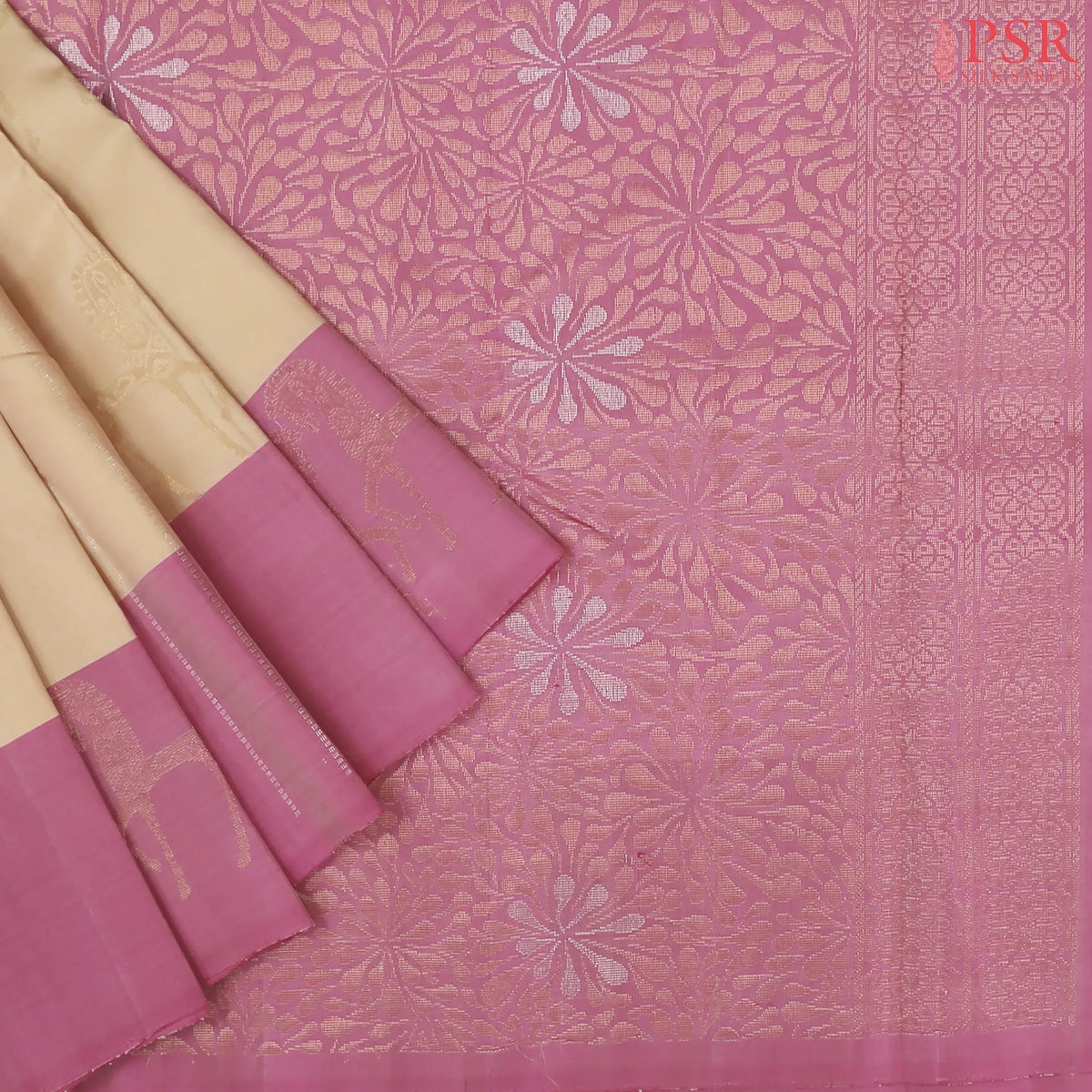 Sepia Beige Soft Silk Mix Saree