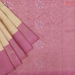 Sepia Beige Soft Silk Mix Saree