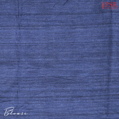 Prussian Blue Semi Tussar Saree