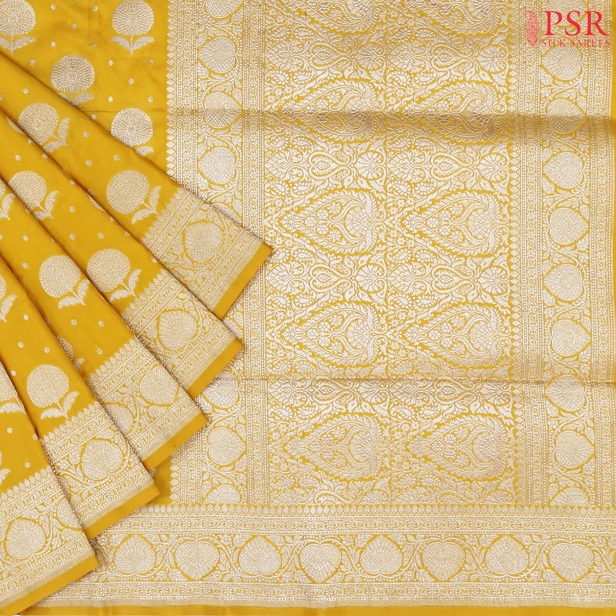 Yellow Banaras Silk Saree