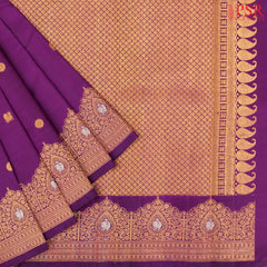 Dark Purple Kanchipuram Silk Saree