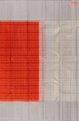 Red Orange Kanchipuram Silk Saree