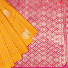 Chrome Yellow Kanchipuram Silk Saree