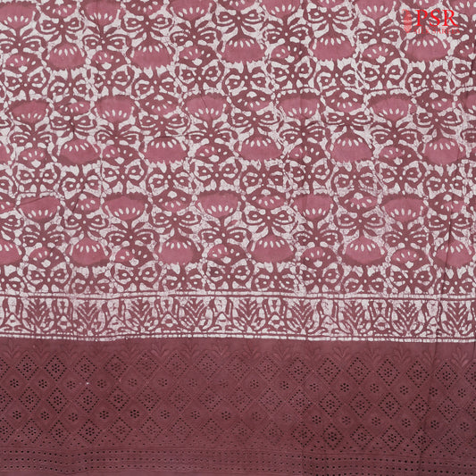 Dark Dusty Pink Hacoba Embroidery Running Material