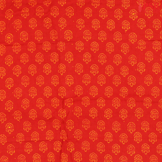 Rust Red Cotton Print Running Material