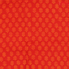 Rust Red Cotton Print Running Material