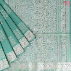 Dark Mint Soft Silk Saree