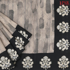 Fossil Grey Semi Tussar Saree