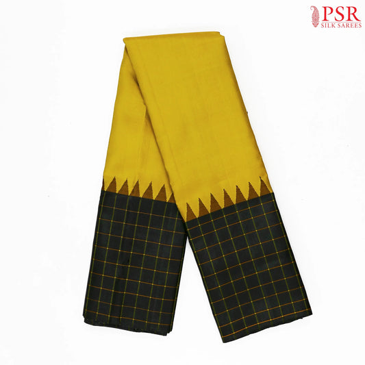 Mustard Yellow Kanchipuram Silk Saree