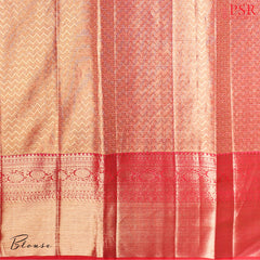 Red Tissue Bridal Kanchipuram Silk Saree