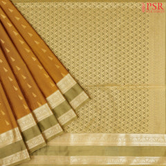 Mustard Brown Soft Art Silk Saree