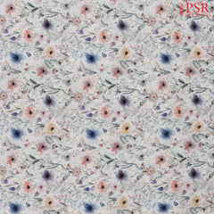 Off White Linen Print Running Material