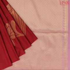 Carmine Red Soft Art Silk Saree
