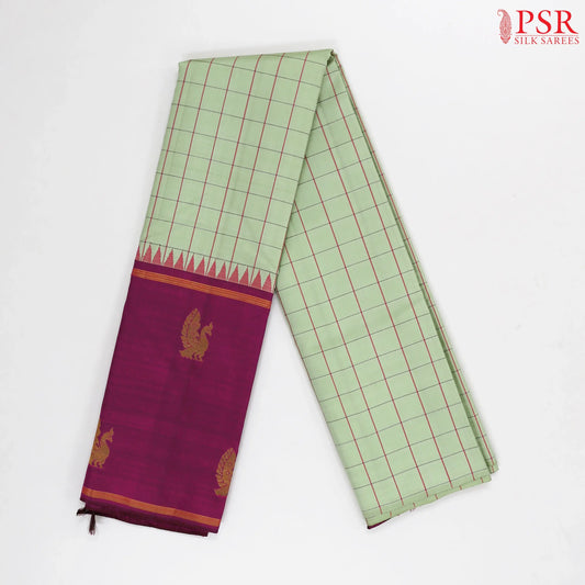 Sage Green Kanchipuram Silk Saree
