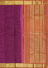 Dark Magenta And Black Kanchipuram Silk Saree