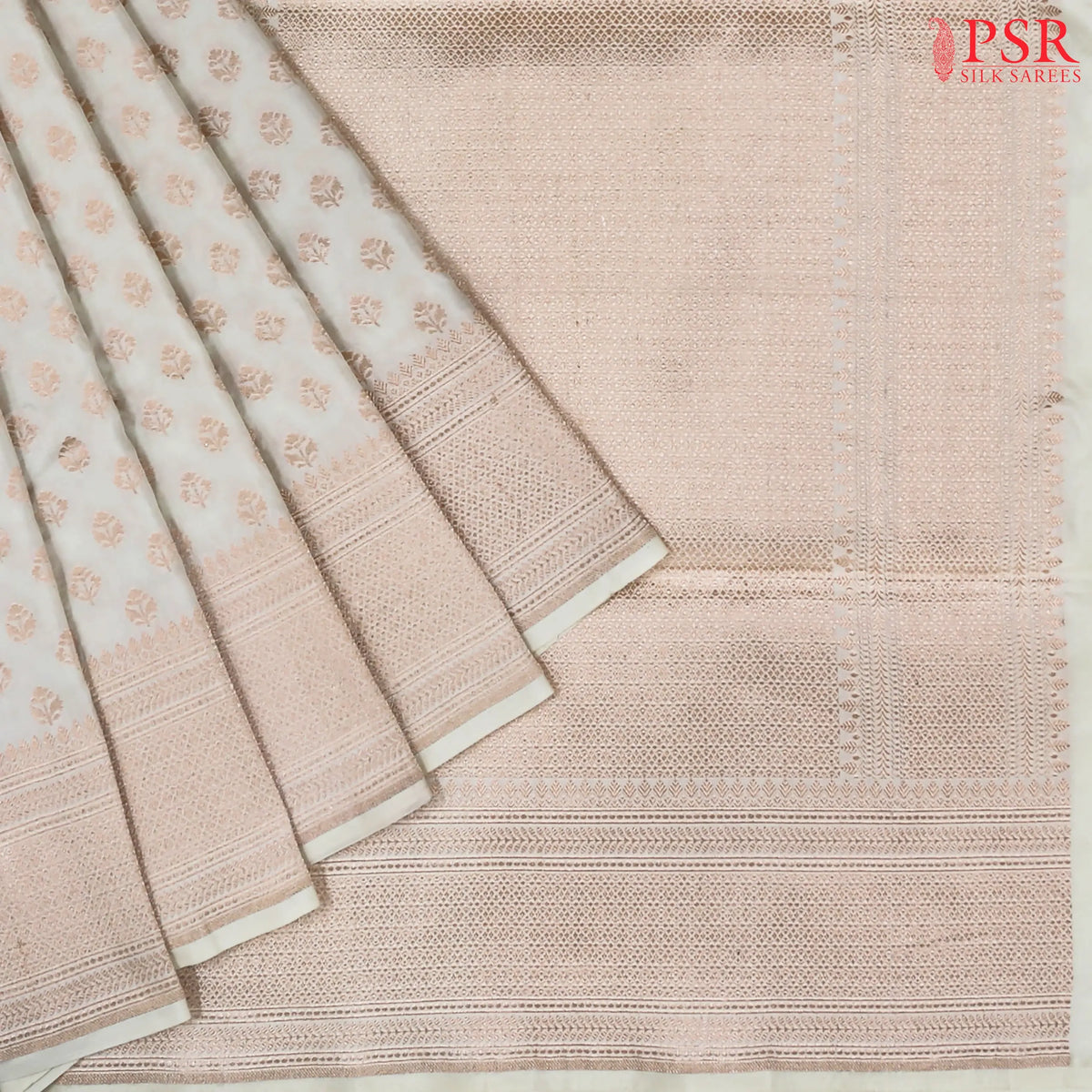 Kerala Beige Banarasi Katan Silk Saree