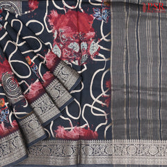 Black Modal Silk Saree