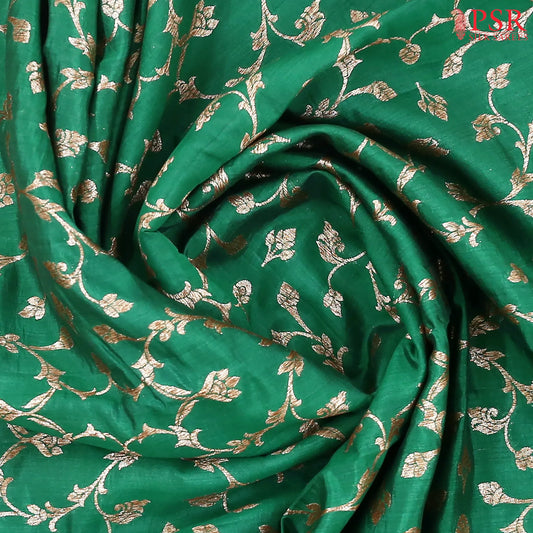 Emerald Green Chiniya Silk Saree