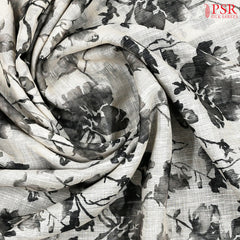 Olive Beige Linen Saree