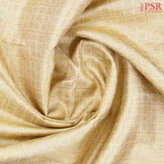 Beige Kanchipuram Silk Saree