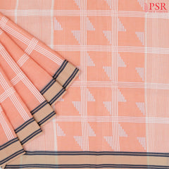 Peach Byloom Cotton Saree