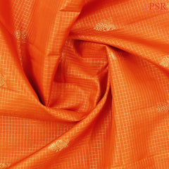 Saffron Orange Kanchipuram Silk Saree