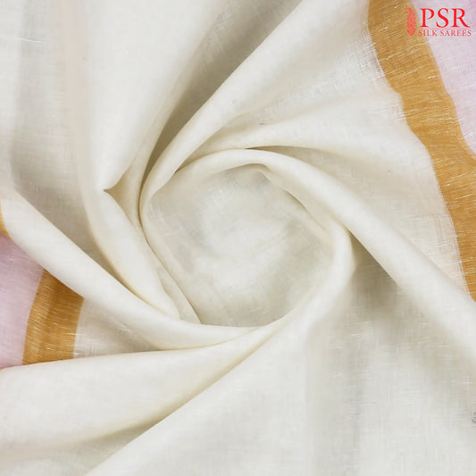 Off White Linen Saree