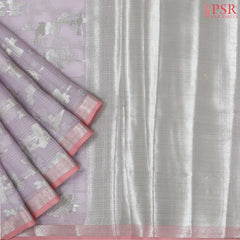 Lavender Kota Saree