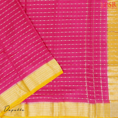 Hot Pink Assam Silk Dress Material