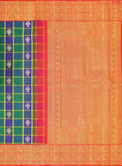 Green & Blue Kanchipuram Silk Saree
