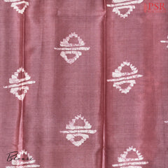 Onion Pink Banaras Tussar Silk Saree