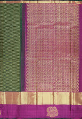 Dark Green Kanchipuram Silk Saree