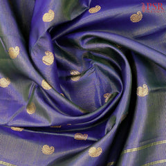 Dark Peacock Teal  Kanchipuram Silk Saree