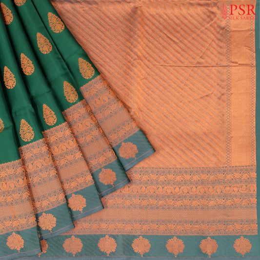Dark Green Soft Silk Saree