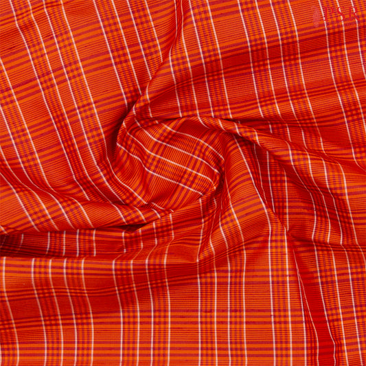Red Orange Kanchipuram Silk Saree