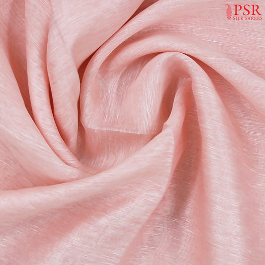 Pale Pink Semi Tussar Saree