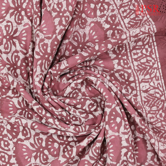 Dark Dusty Pink Hacoba Embroidery Running Material