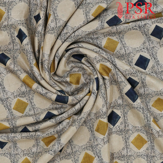 Beige Semi Tassar Running Material