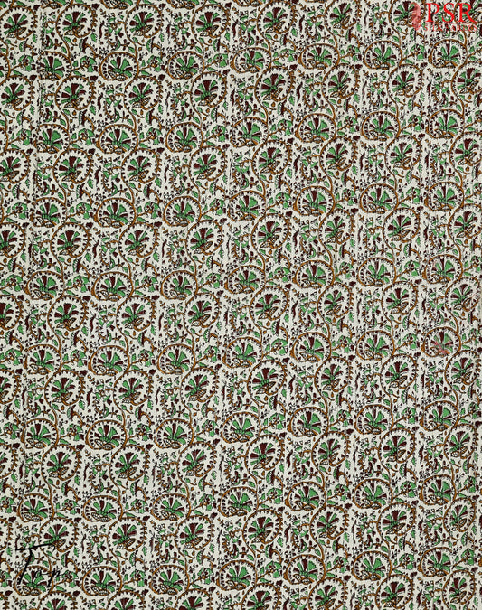Beige Cotton Dress Material