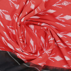 Red Ikkat Cotton Saree