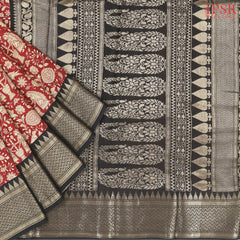 Dark Red Assam Saree