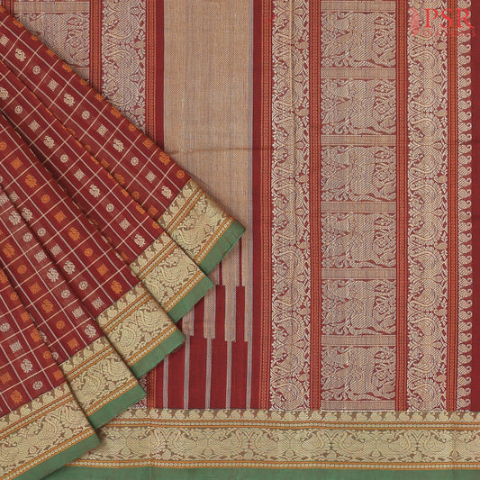 Maroon Kalakshetra Kovai Cotton Saree