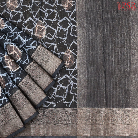 Black Bamboo Silk Sarees