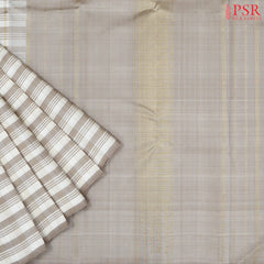 Beige Kanchipuram Silk Saree