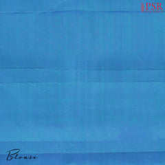 Peacock Blue Kanchipuram Silk Saree