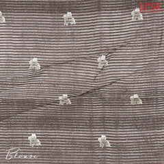 Mocha Brown Printed Tissue Saree