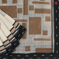 Beige Silk Cotton Saree