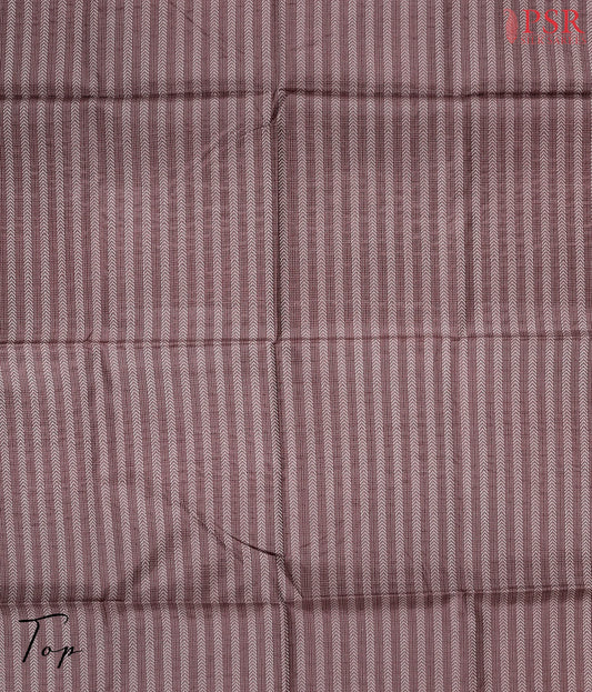 Brown Semi Tassar Dress Material