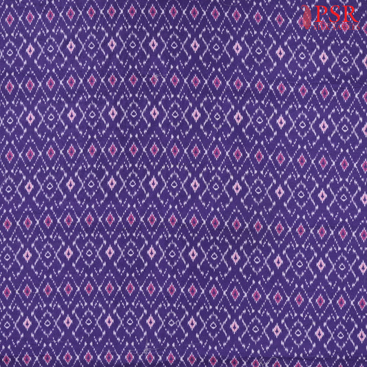 Violet Semi Tassar Ikkat Print Running Material